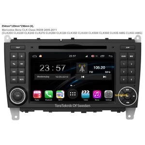 Mercedes Benz CLK Class 2005-2011 W209 eftermontera Bilstereo Navigation 